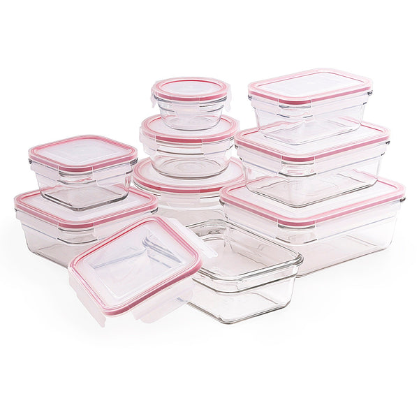 Glasslock - Set de 9 Recipientes Herméticos Multiformato en Vidrio Templado Aptos Horno