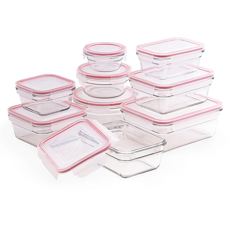 Glasslock - Set de 9 Recipientes Herméticos Multiformato en Vidrio Templado Aptos Horno