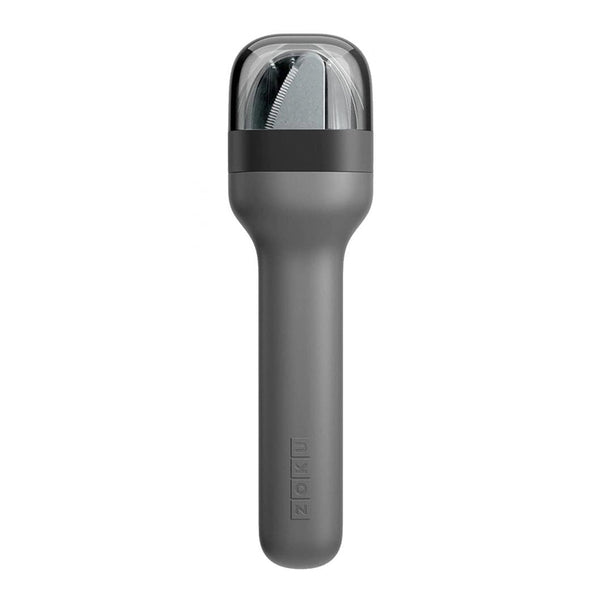 ZOKU - Kit de Cubiertos Reutilizables en Acero Inoxidable con Estuche. Gris