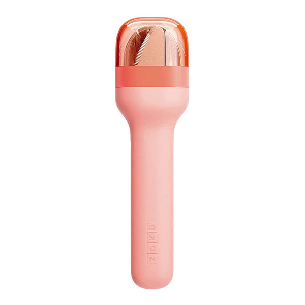ZOKU - Kit de Cubiertos Reutilizables en Acero Inoxidable con Estuche. Rosa