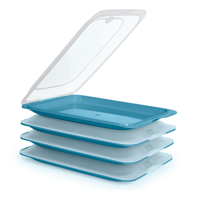 TATAY - Lote de 4 Recipientes Porta Embutidos con Sistema FRESH, Ocean