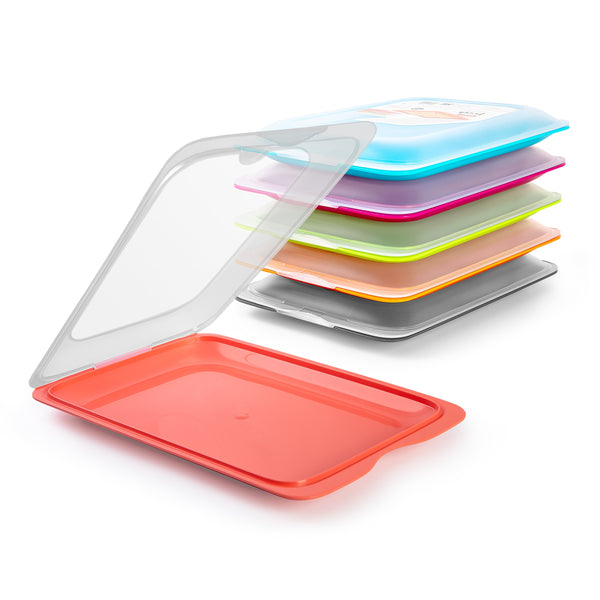 TATAY - Lote de 6 Recipientes Porta Embutidos con Sistema FRESH, Coral