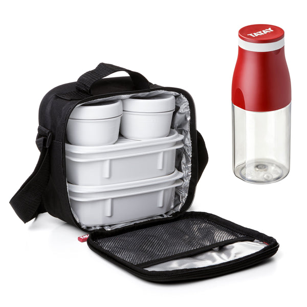 TATAY Kit Bolsa Térmica Porta Alimentos Urban Food y Botella Urban Drink, Negro