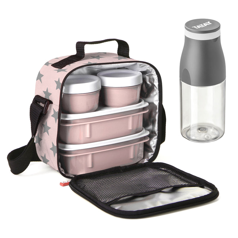 TATAY Kit Bolsa Térmica Porta Alimentos Urban Food y Botella Urban Drink, Stars