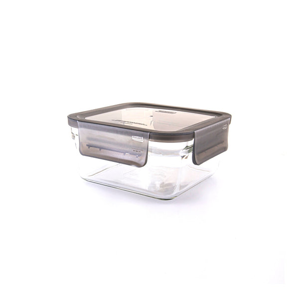 Glasslock Oven Smart - Recipiente Cuadrado en Vidrio Templado, Apto Horno, 1130 ml