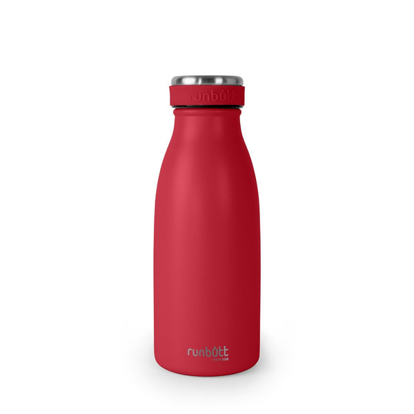 Runbott City - Botella Térmica de 0.35L en Acero Inoxidable 316 y Silicona. Rojo
