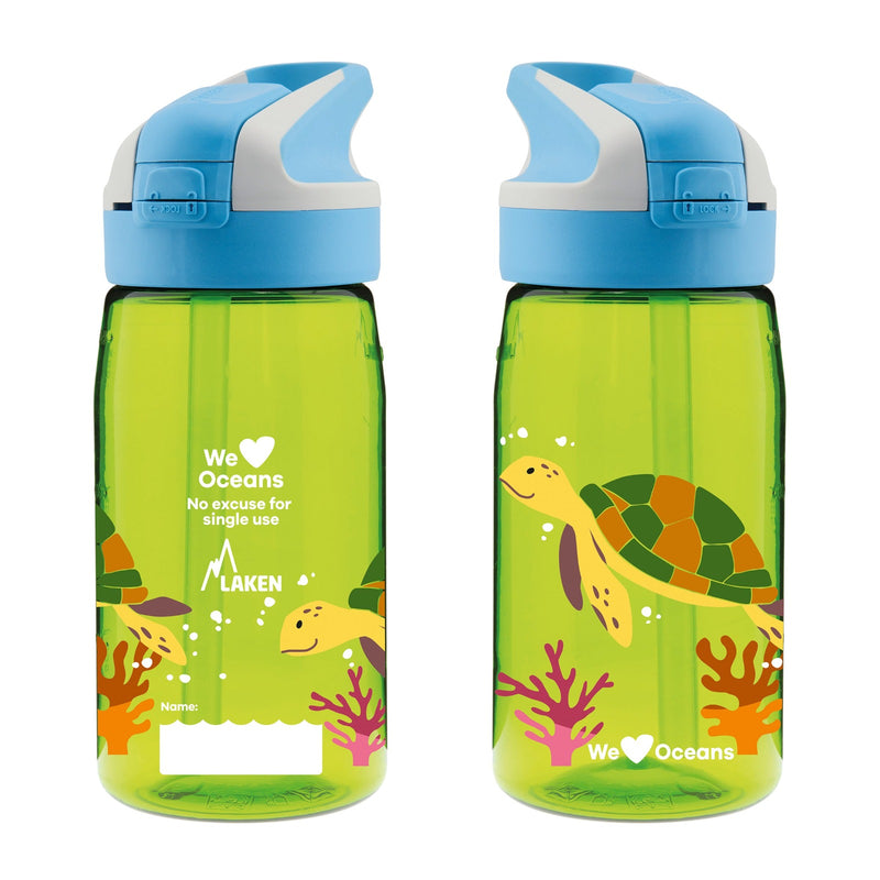 LAKEN We Love Oceans - Botella de Agua Infantil 0.45L en Tritán. Turtu