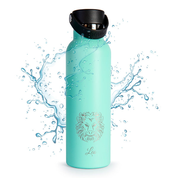 Runbott Zodiac - Botella Térmica Sport de 0.6L con Interior Cerámico. Leo Menta