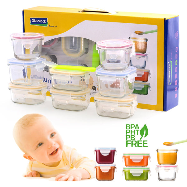 Glasslock Baby Set de 8 Multiformato + Cuchara Silicona