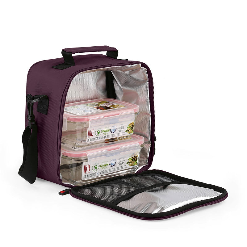 IRIS Basic - Bolsa Térmica Porta Alimentos 3.8L con Recipientes, Morado