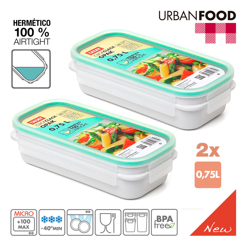 TATAY Urban Food Prime - Bolsa Térmica Porta Alimentos 4.7L con 4 Recipientes