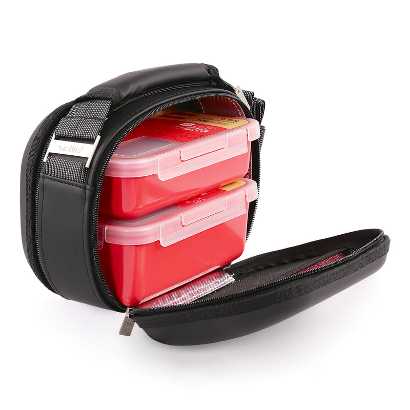 VALIRA Satin Mini - Bolsa Térmica Porta Alimentos Satinada. Incluye Recipientes de 0.75L y 0.5L