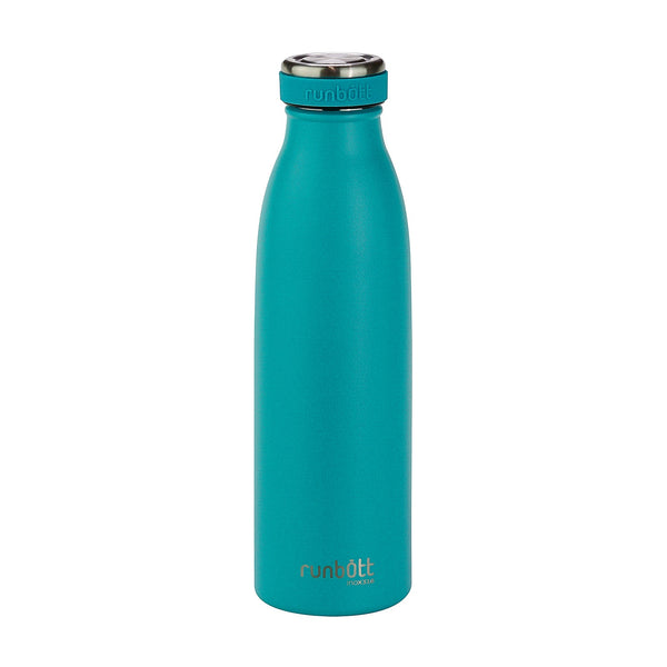 Runbott City - Botella Térmica de 0.5L en Acero Inoxidable 316 y Silicona. Esmeralda