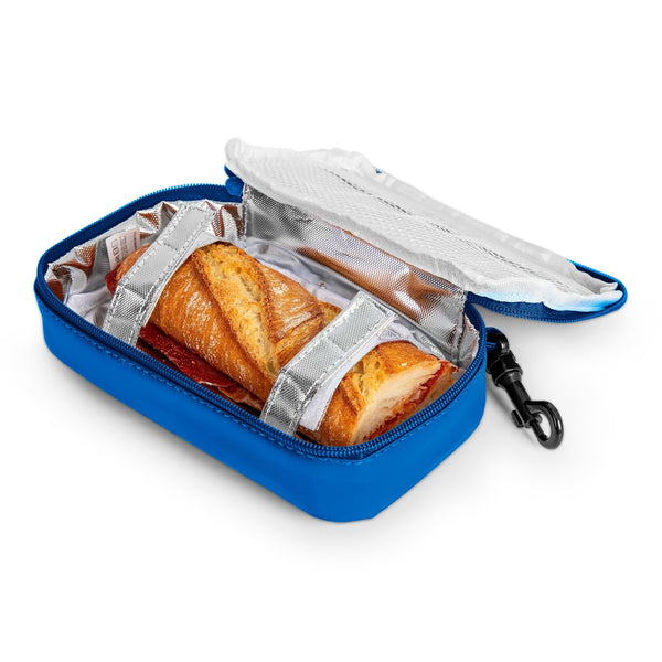 IRIS Kids - Porta Bocadillos Infantil Termoinsulado con Mosquetón, Azul