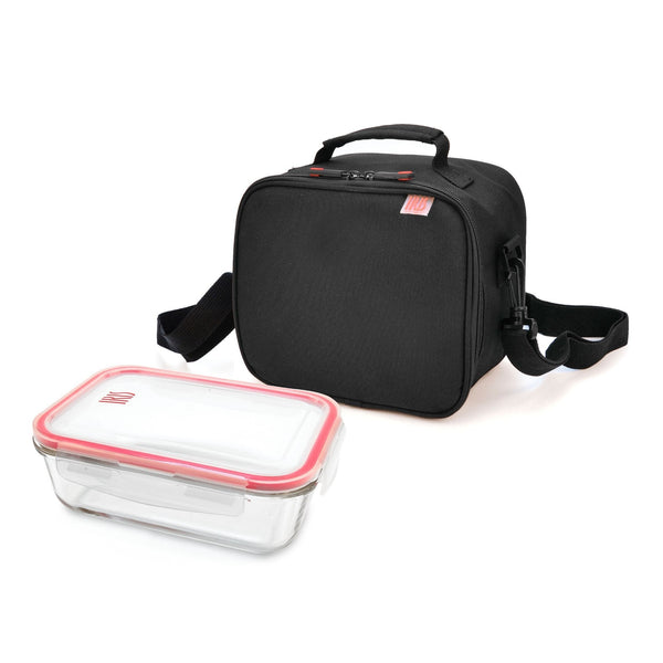IRIS Recycled - Bolsa Térmica Porta Alimentos 4L con Recipiente Incluido, Negro