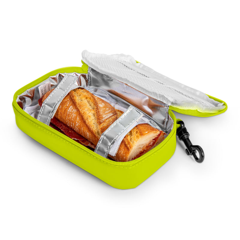 IRIS Kids - Porta Bocadillos Infantil Termoinsulado con Mosquetón, Verde