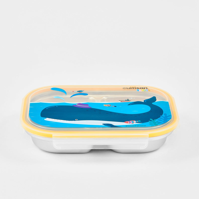 Cuitisan Baby - Recipiente Rectangular Compartimentado 0.75L en Cromosteel Apto Microondas