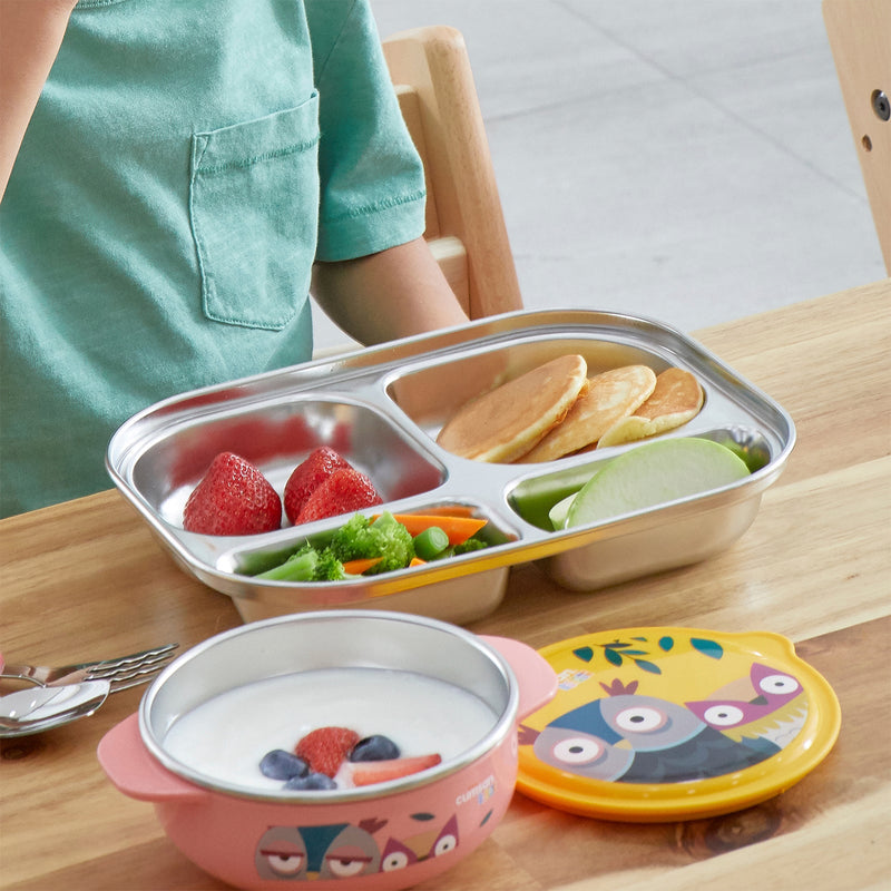 Cuitisan Baby - Recipiente Rectangular Compartimentado 0.75L en Cromosteel Apto Microondas
