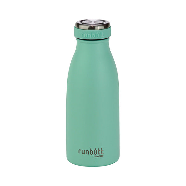 Runbott City - Botella Térmica de 0.35L en Acero Inoxidable 316 y Silicona. Menta