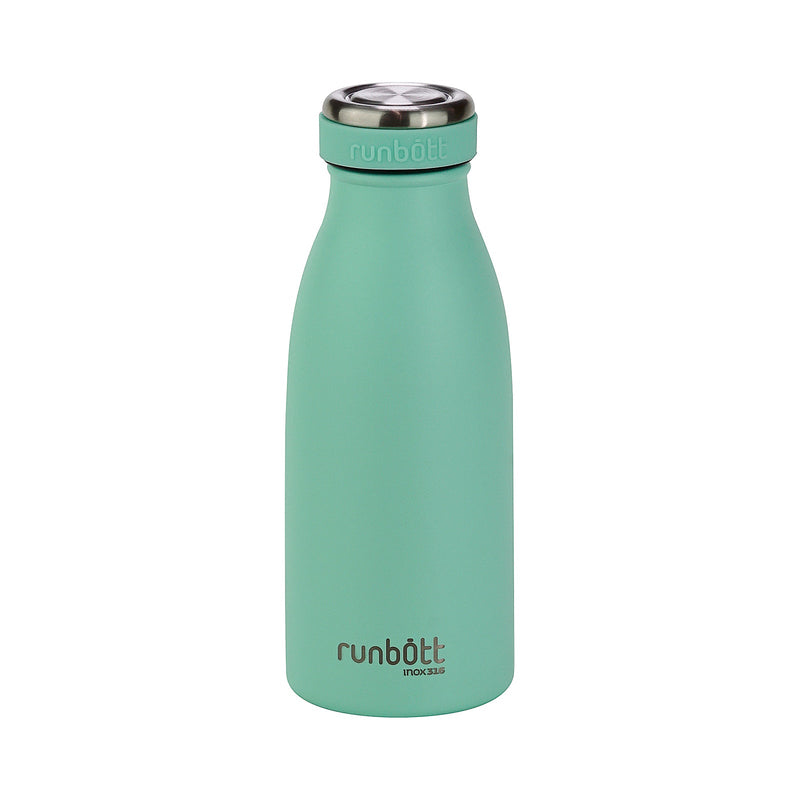 Runbott City - Botella Térmica de 0.35L en Acero Inoxidable 316 y Silicona. Menta