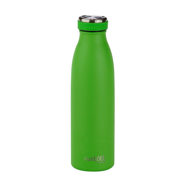 Runbott City - Botella Térmica de 0.5L en Acero Inoxidable 316 y Silicona. Verde
