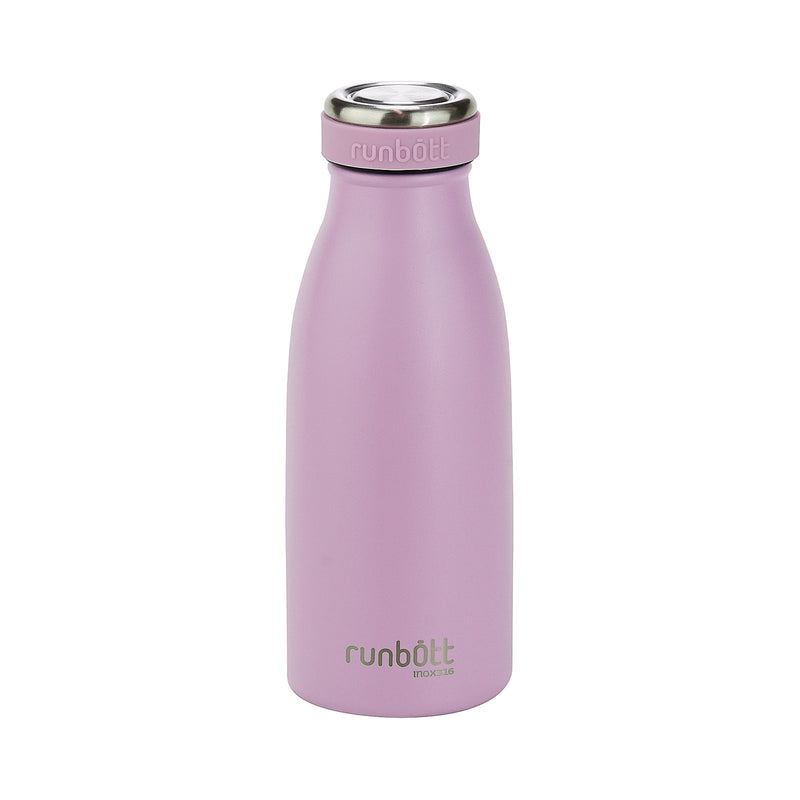Runbott City - Botella Térmica de 0.35L en Acero Inoxidable 316 y Silicona. Lila