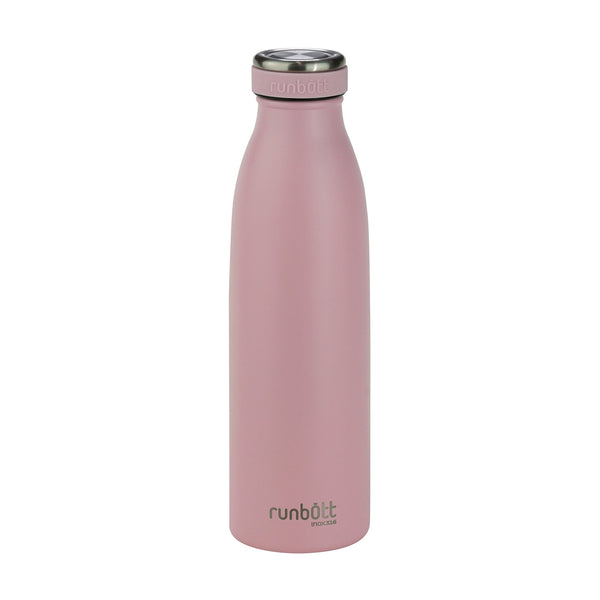 Runbott City - Botella Térmica de 0.5L en Acero Inoxidable 316 y Silicona. Rosa