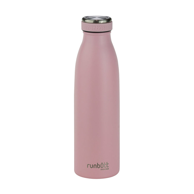 Runbott City - Botella Térmica de 0.5L en Acero Inoxidable 316 y Silicona. Rosa