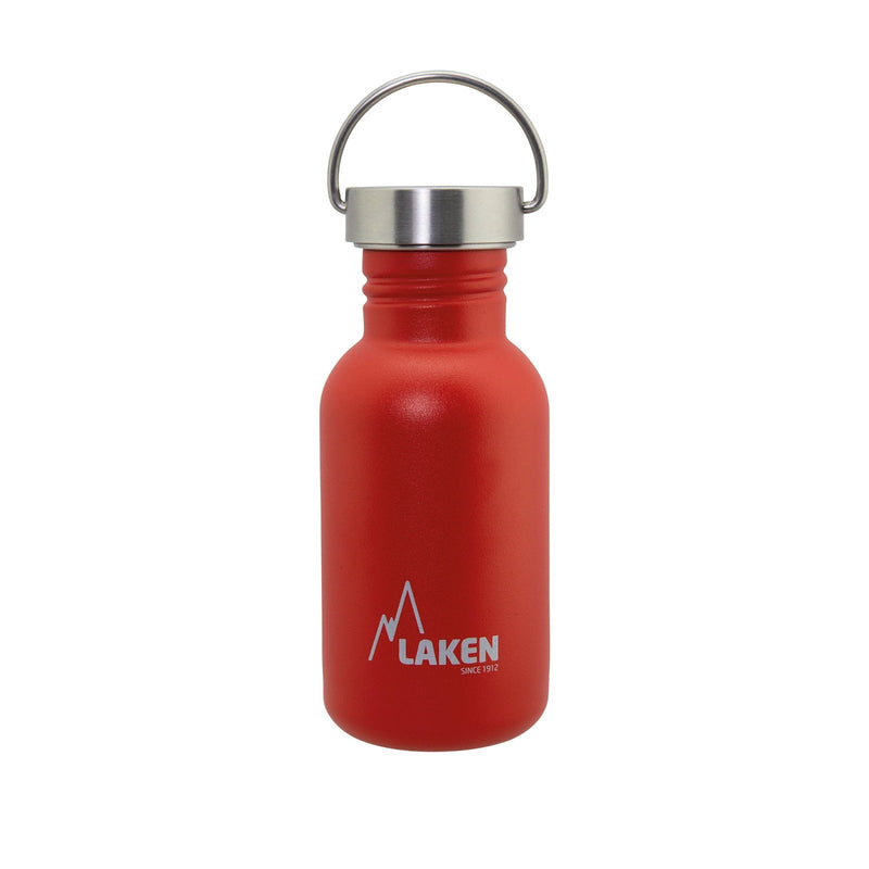 LAKEN Basic Steel Vintage - Botella de Agua 0.5L en Acero Inoxidable. Rojo