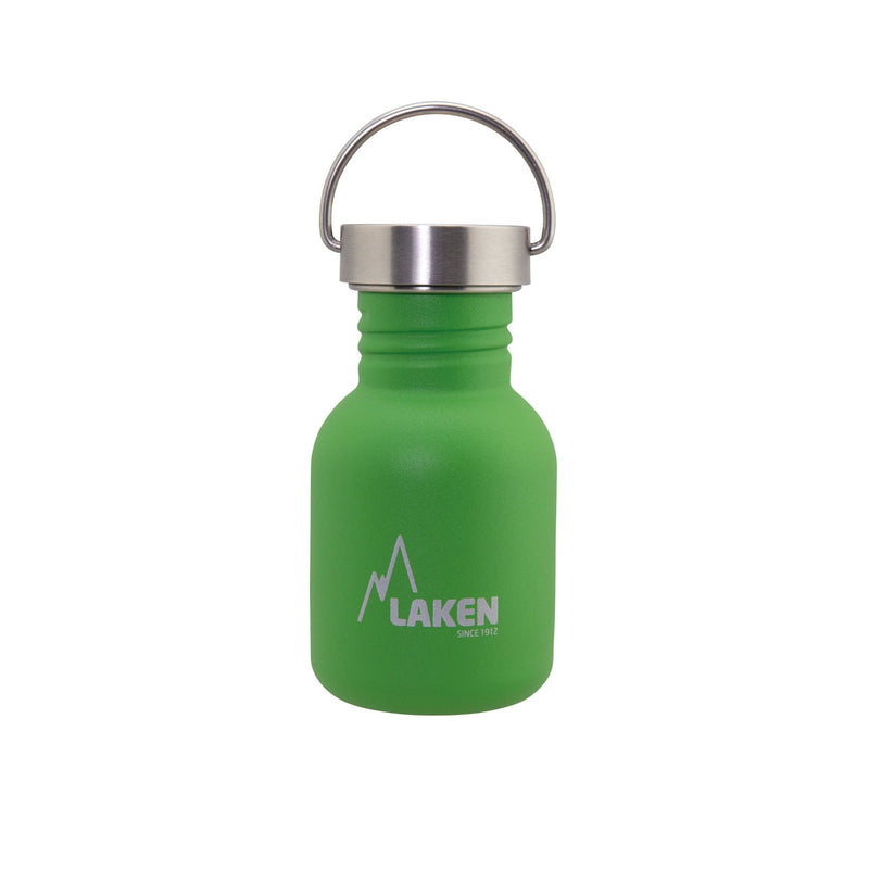 LAKEN Basic Steel Vintage - Botella de Agua 0.35L en Acero Inoxidable. Verde