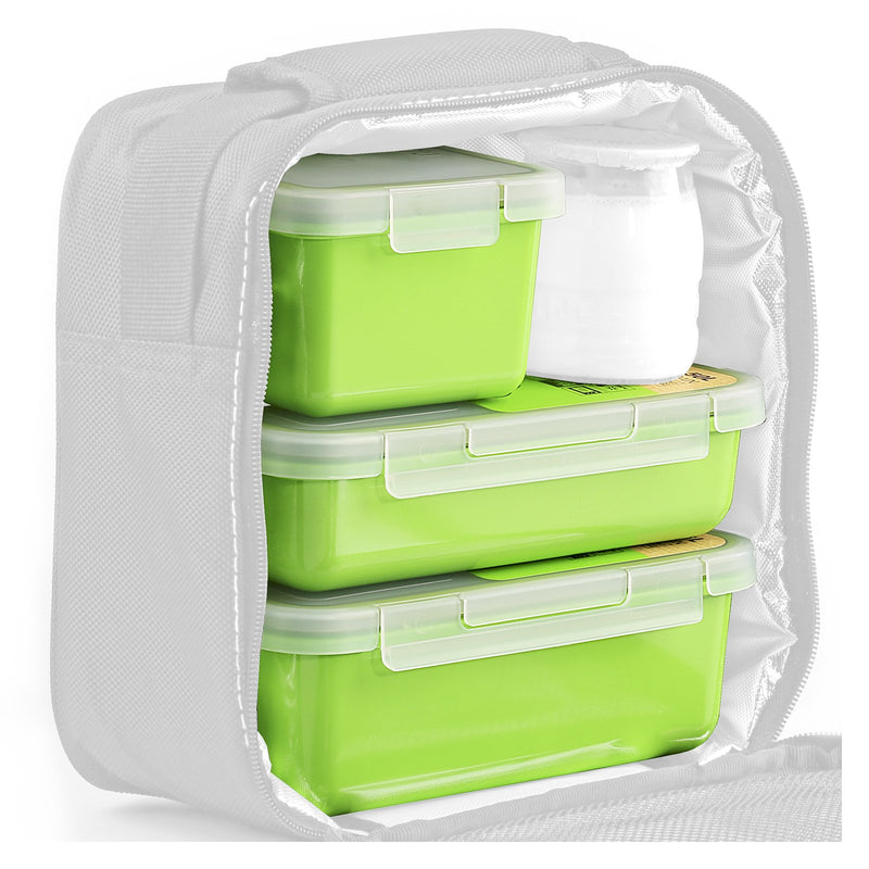 VALIRA Nomad Petit - Recipiente Cuadrado 0.4L en Plástico Cerámico PBT. Verde