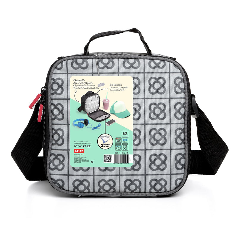 TATAY Urban Food Casual - Bolsa Térmica Porta Alimentos 3L con Recipientes, Panot BCN