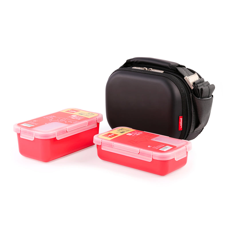 VALIRA Satin Mini - Bolsa Térmica Porta Alimentos Satinada. Incluye Recipientes de 0.75L y 0.5L