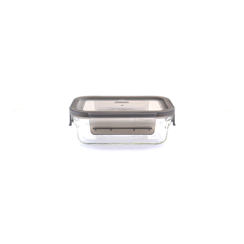 Glasslock Oven Smart - Recipiente Rectangular en Vidrio Templado, Apto Horno, 390 ml