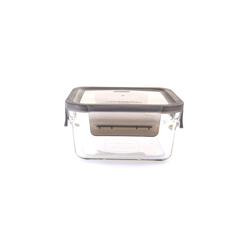 Glasslock Oven Smart - Recipiente Cuadrado en Vidrio Templado, Apto Horno, 1130 ml