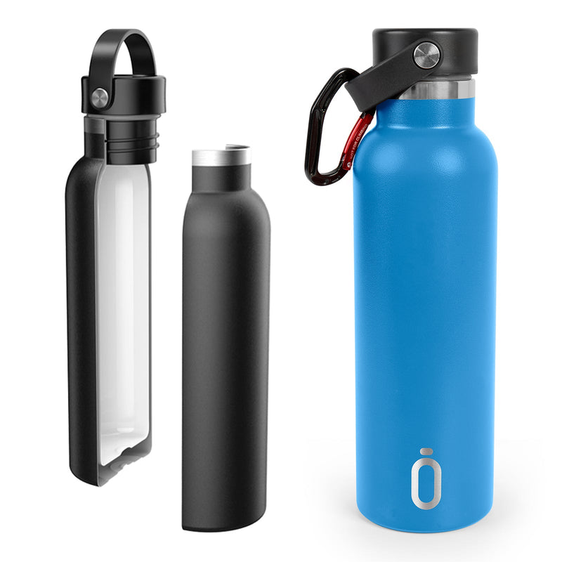 Runbott Sport - Botella Térmica Reutilizable de 0.6L con Interior Cerámico. Azul    
