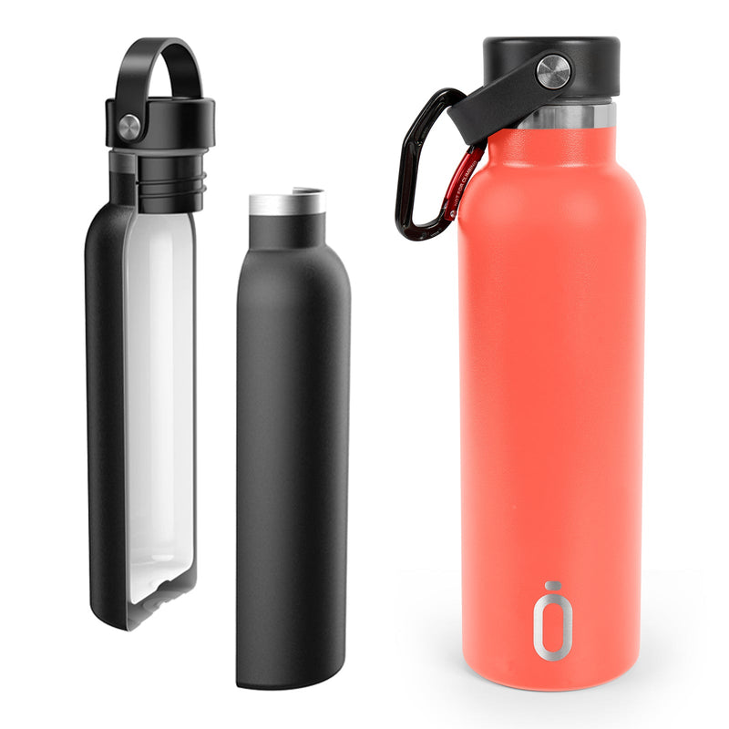 Runbott Sport - Botella Térmica Reutilizable de 0.6L con Interior Cerámico. Coral