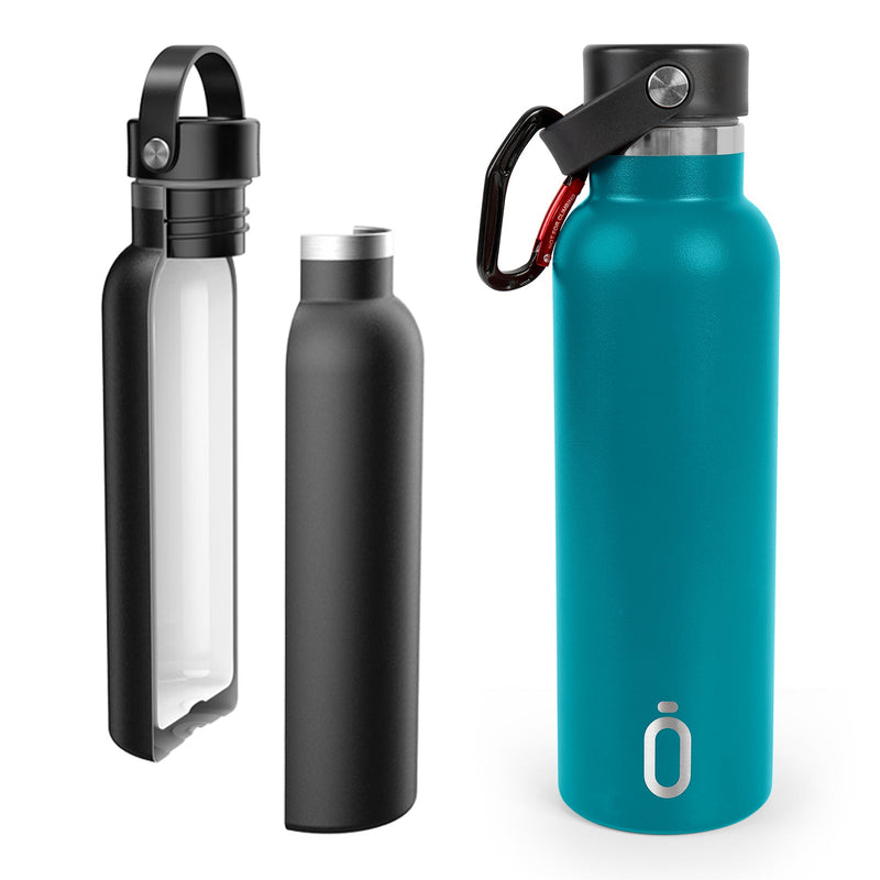 Runbott Sport - Botella Térmica Reutilizable de 0.6L con Interior Cerámico. Esmeralda