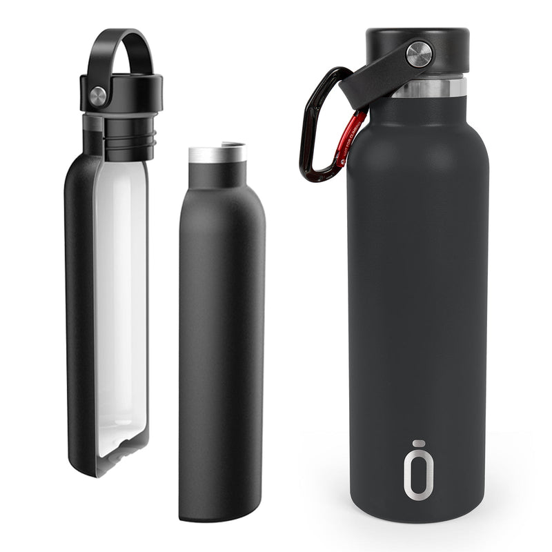 Runbott Sport - Botella Térmica de 0.6L con Doble Pared de Acero y Capa Cerámica. Rojo