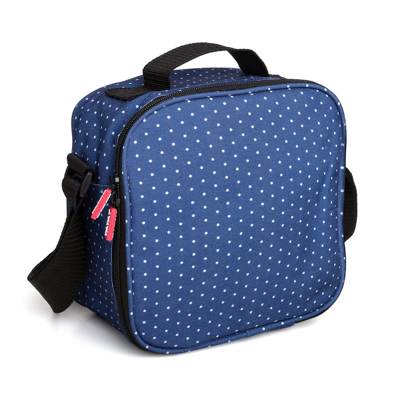 TATAY - Kit Bolsa Térmica Porta Alimentos Urban Food Casual y Botella Urban Drink, Dots Azul