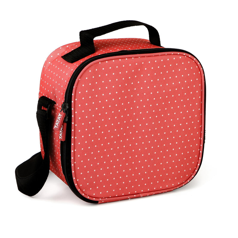 TATAY Kit Bolsa Térmica Porta Alimentos Urban Food y Botella Urban Drink, Dots Rojo