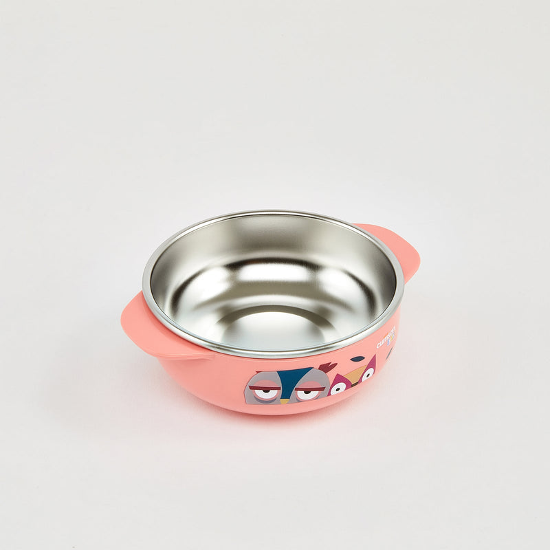 Cuitisan Baby - Recipiente Bowl Infantil en Acero Inoxidable con Tapa. Apto Microondas, 0.4L