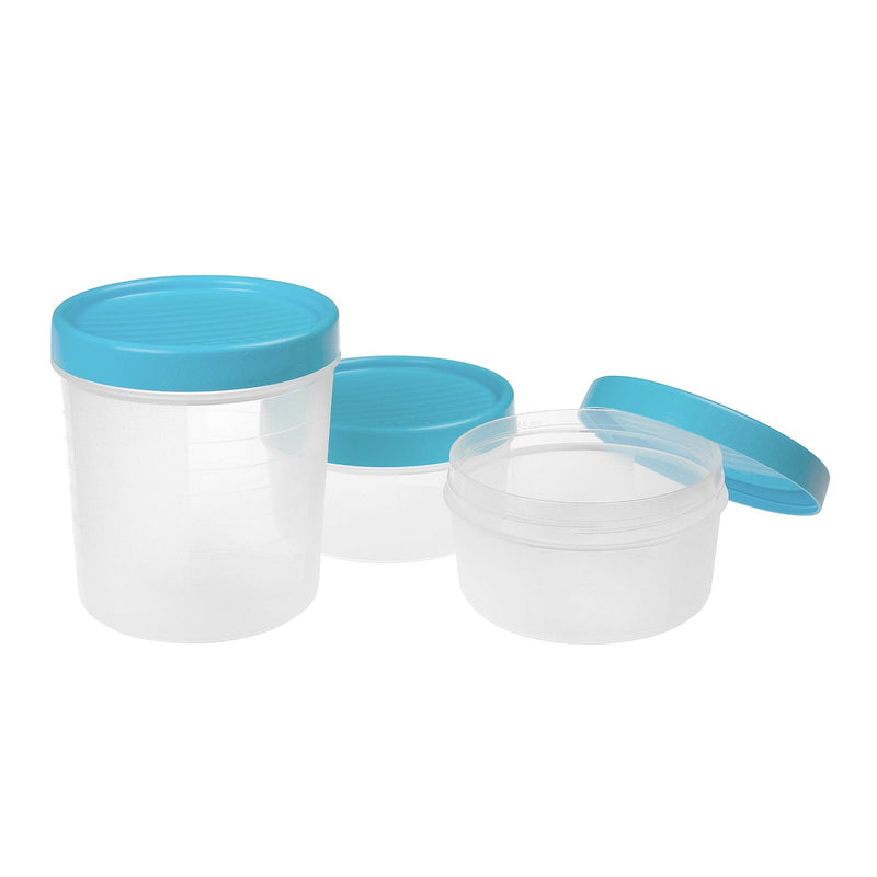 Pack 2+1 Tatay Contenedor Redondo con Rosca Twist 0.5L + 1L Azul