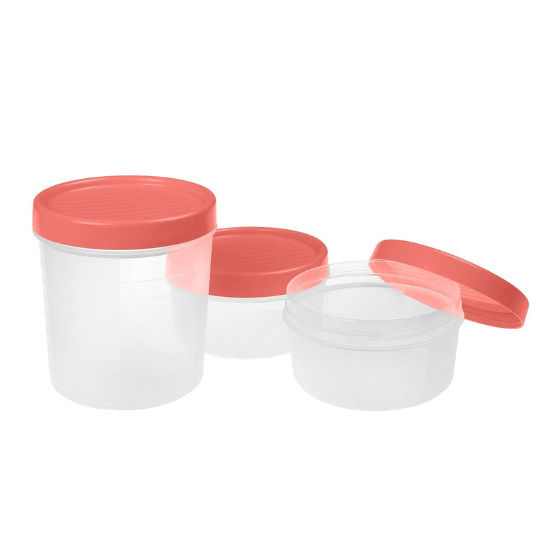 Pack 2+1 Tatay Contenedor Redondo con Rosca Twist 0.5L + 1L Coral