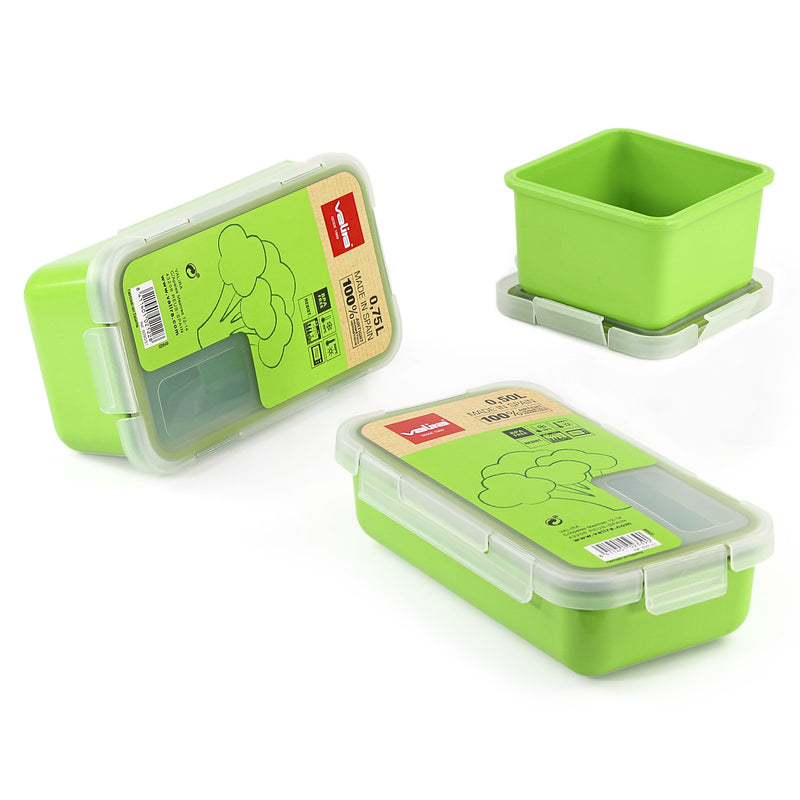 VALIRA Nomad Petit - Recipiente Cuadrado 0.4L en Plástico Cerámico PBT. Verde