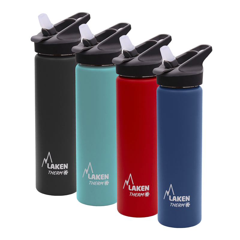 LAKEN Jannu - Botella Térmica con Boquilla 0.35L en Acero Inoxidable. Turquesa