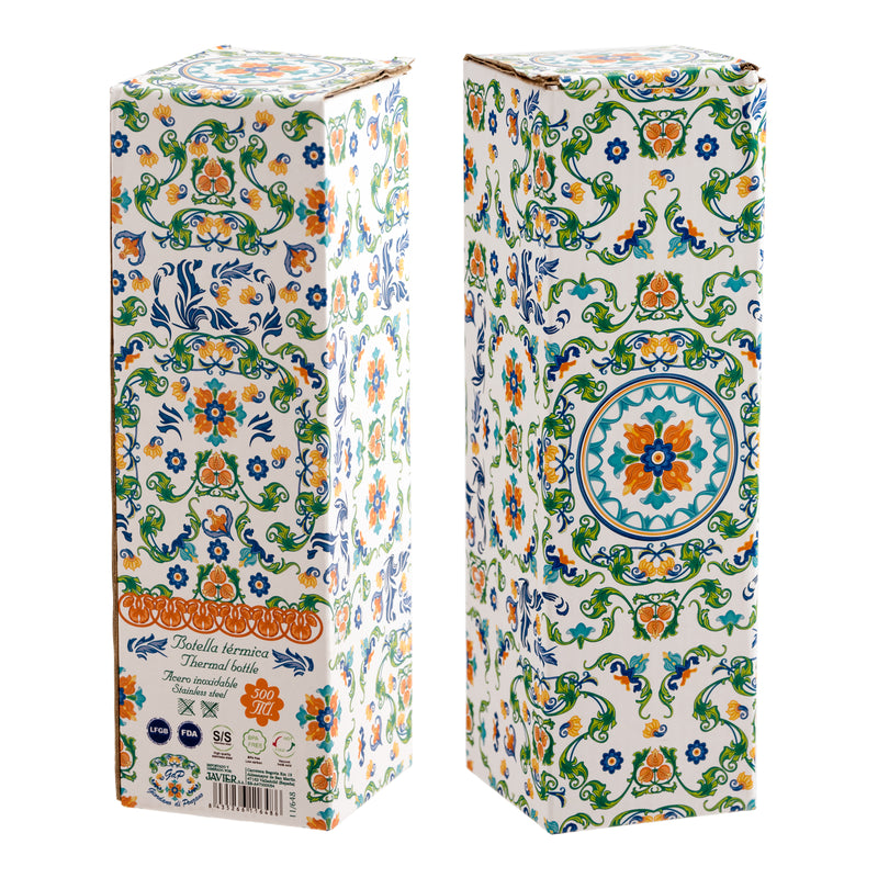 JAVIER - Botella Térmica Reutilizable en Acero Inoxidable, 500 ml, Colección Natura