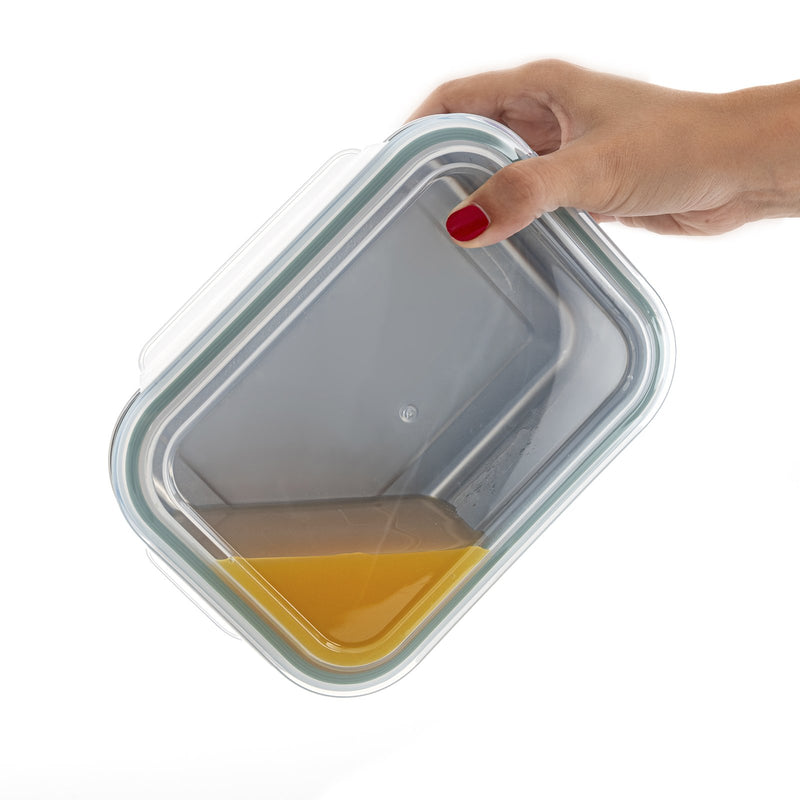 BIDASOA Mi Planeta - Recipiente Rectangular 1L Acero Inoxidable. Apto Horno