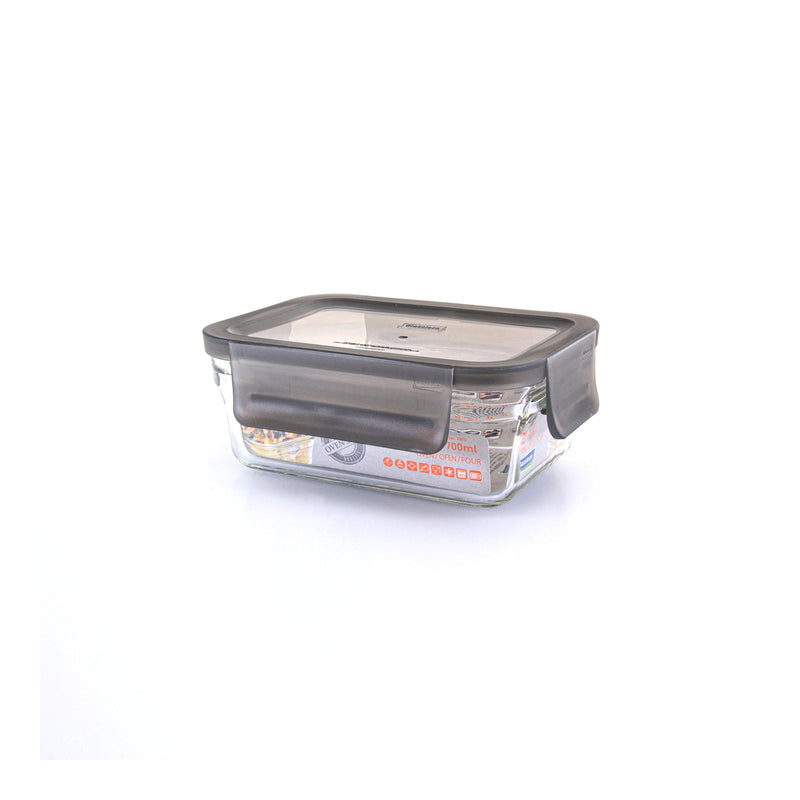Glasslock Oven Smart - Recipiente Rectangular en Vidrio Templado, Apto Horno, 700 ml