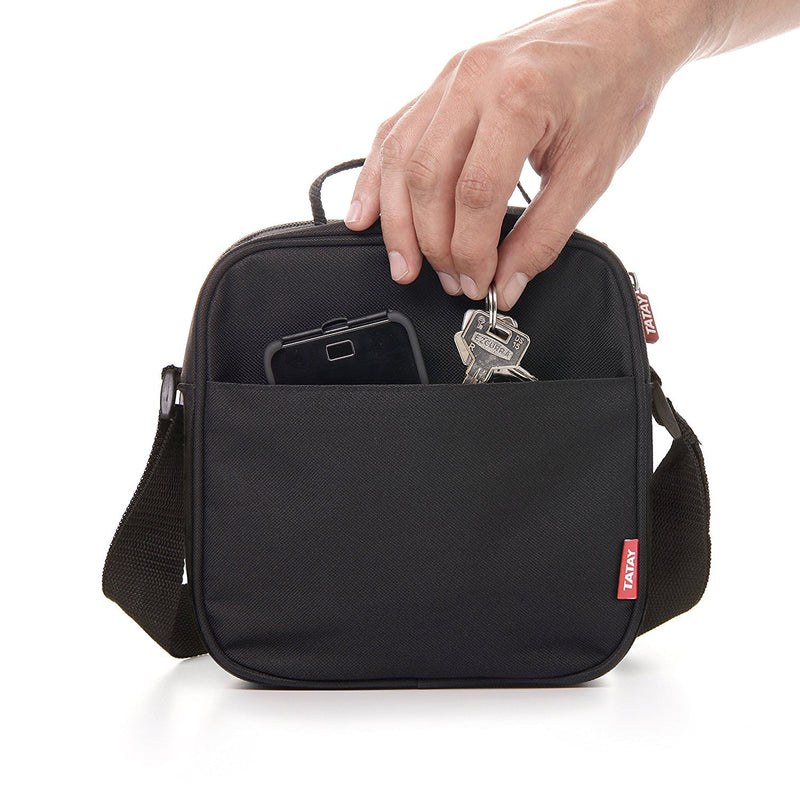 TATAY Kit Bolsa Térmica Porta Alimentos Urban Food y Cubiertos Niquel-Free, Negro